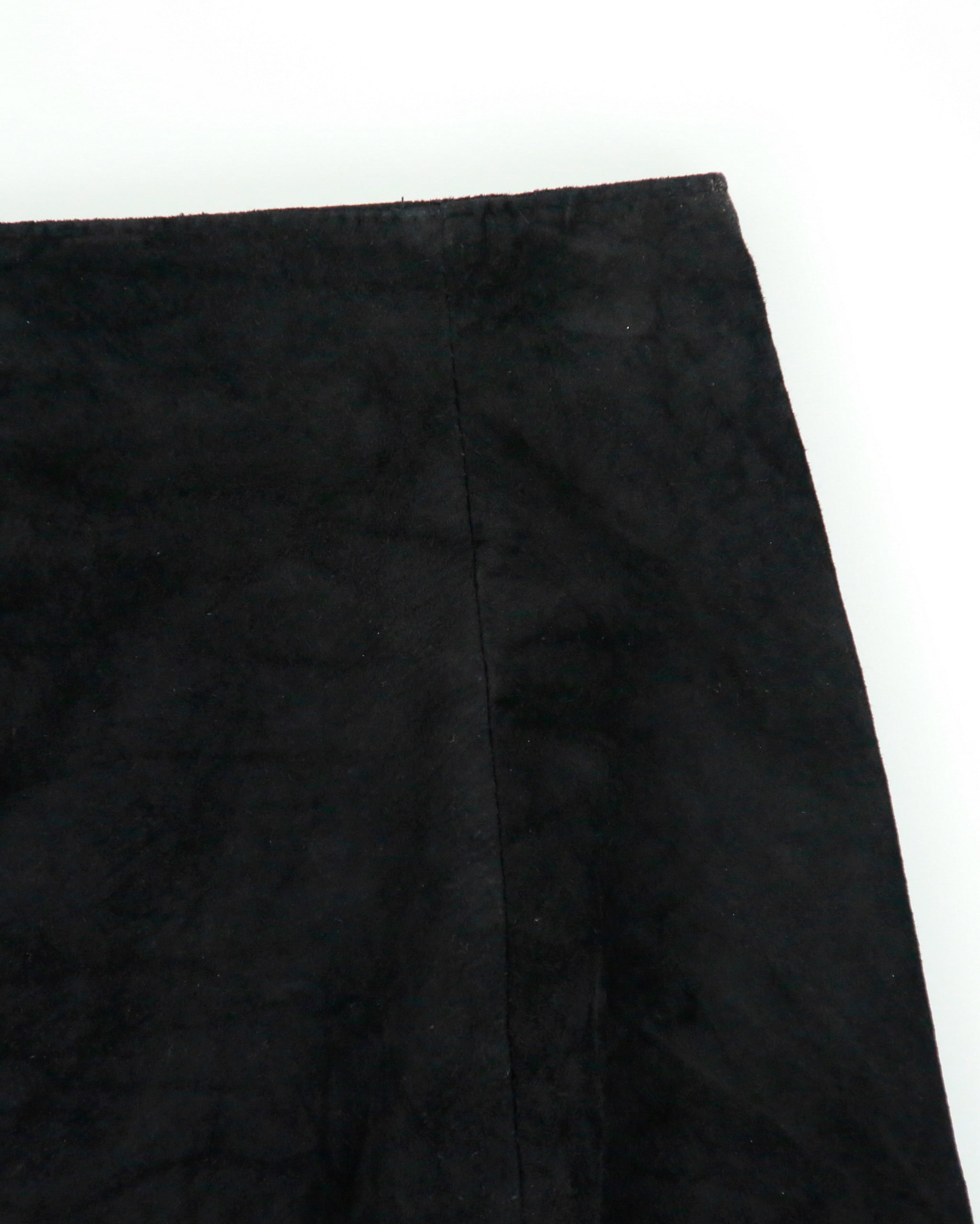 Vintage 1980s Reitmans Snap Button High Front Split Suede Skirt - XS
