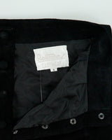 Vintage 1980s Reitmans Snap Button High Front Split Suede Skirt - XS