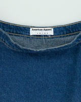 Vintage 2010s American Apparel Denim Skater Skirt - S