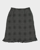 Vintage 2000s Jax Polka Dot Ruffle Hem Skirt - XS
