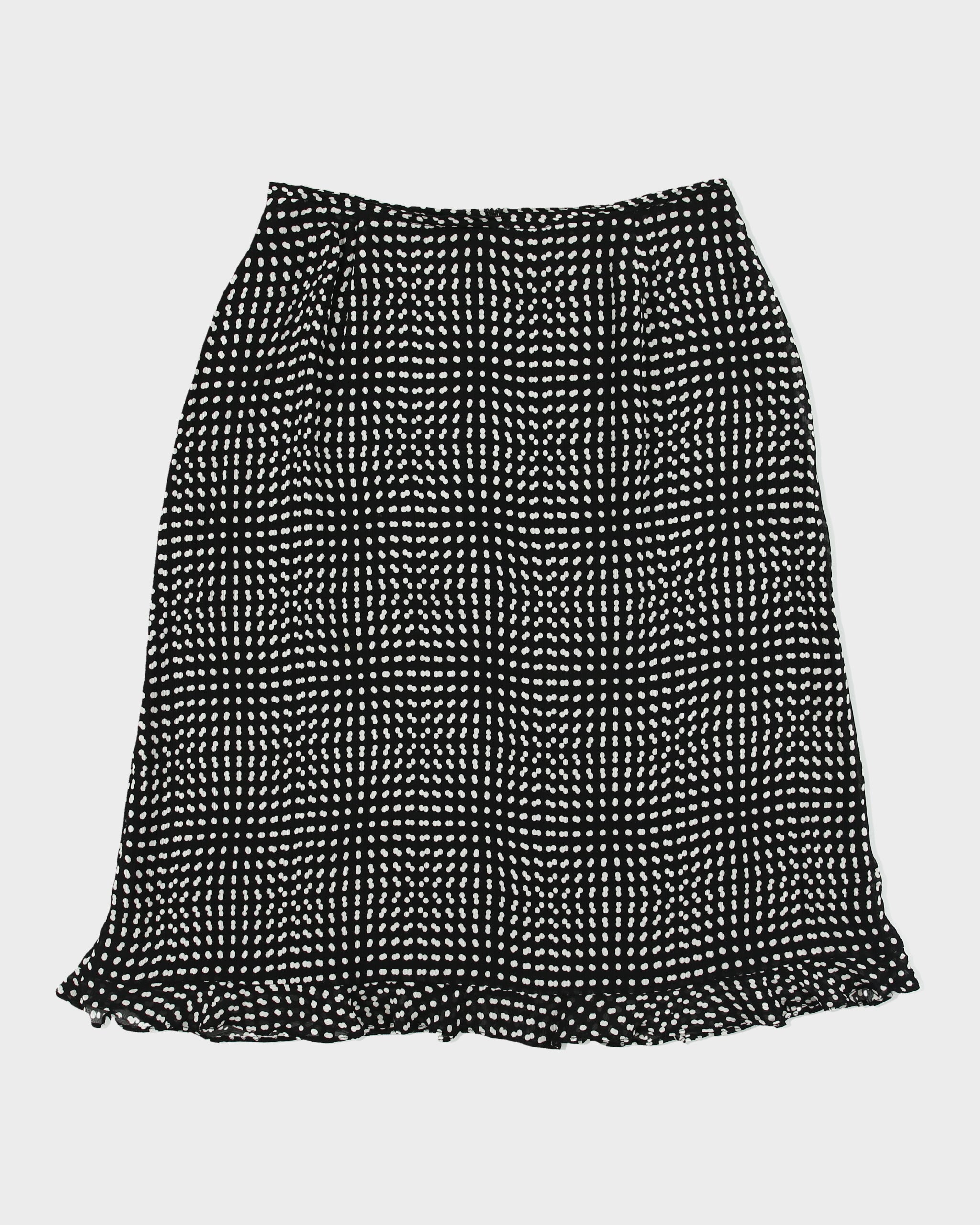 Vintage 2000s Jax Polka Dot Ruffle Hem Skirt - XS