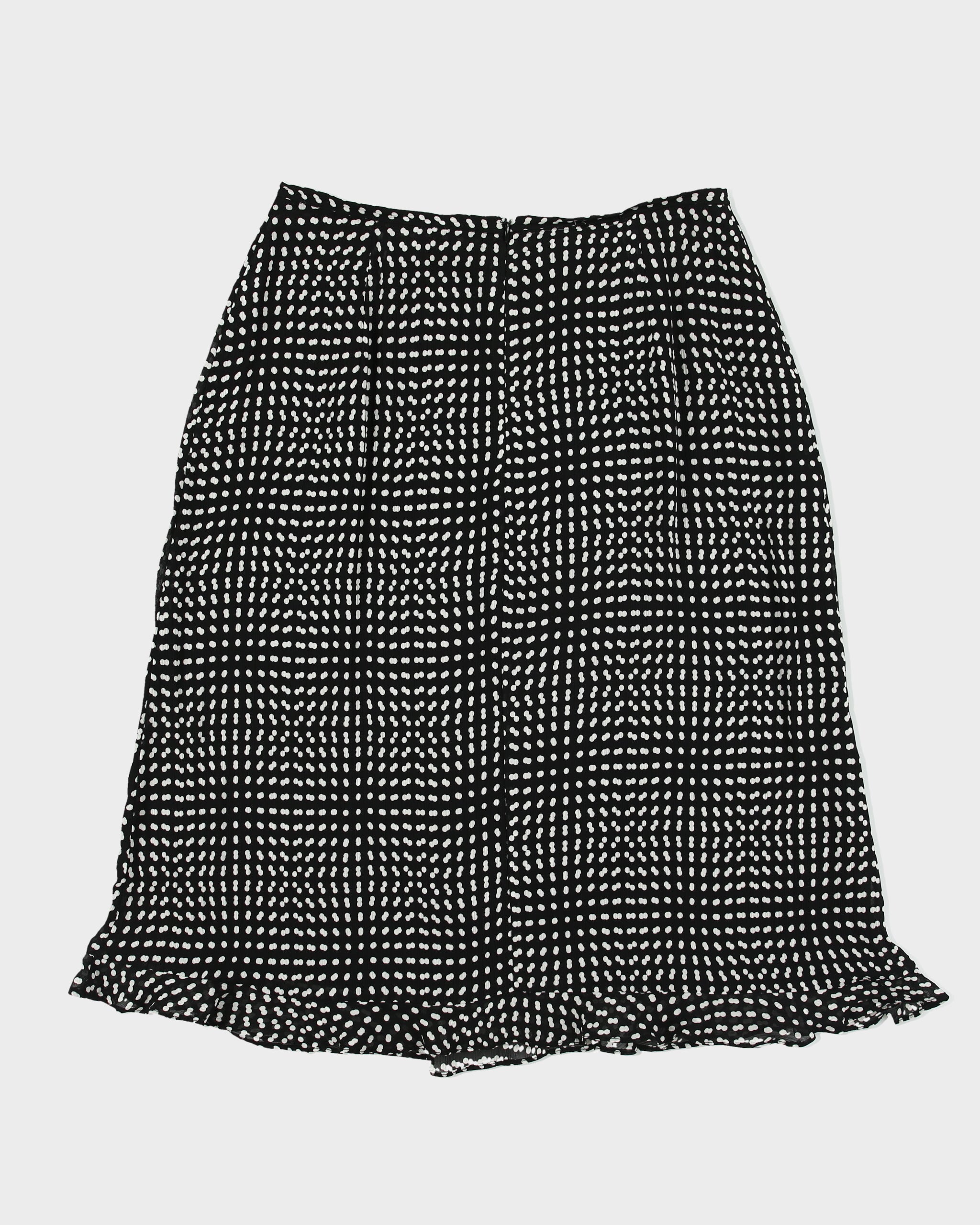 Vintage 2000s Jax Polka Dot Ruffle Hem Skirt - XS