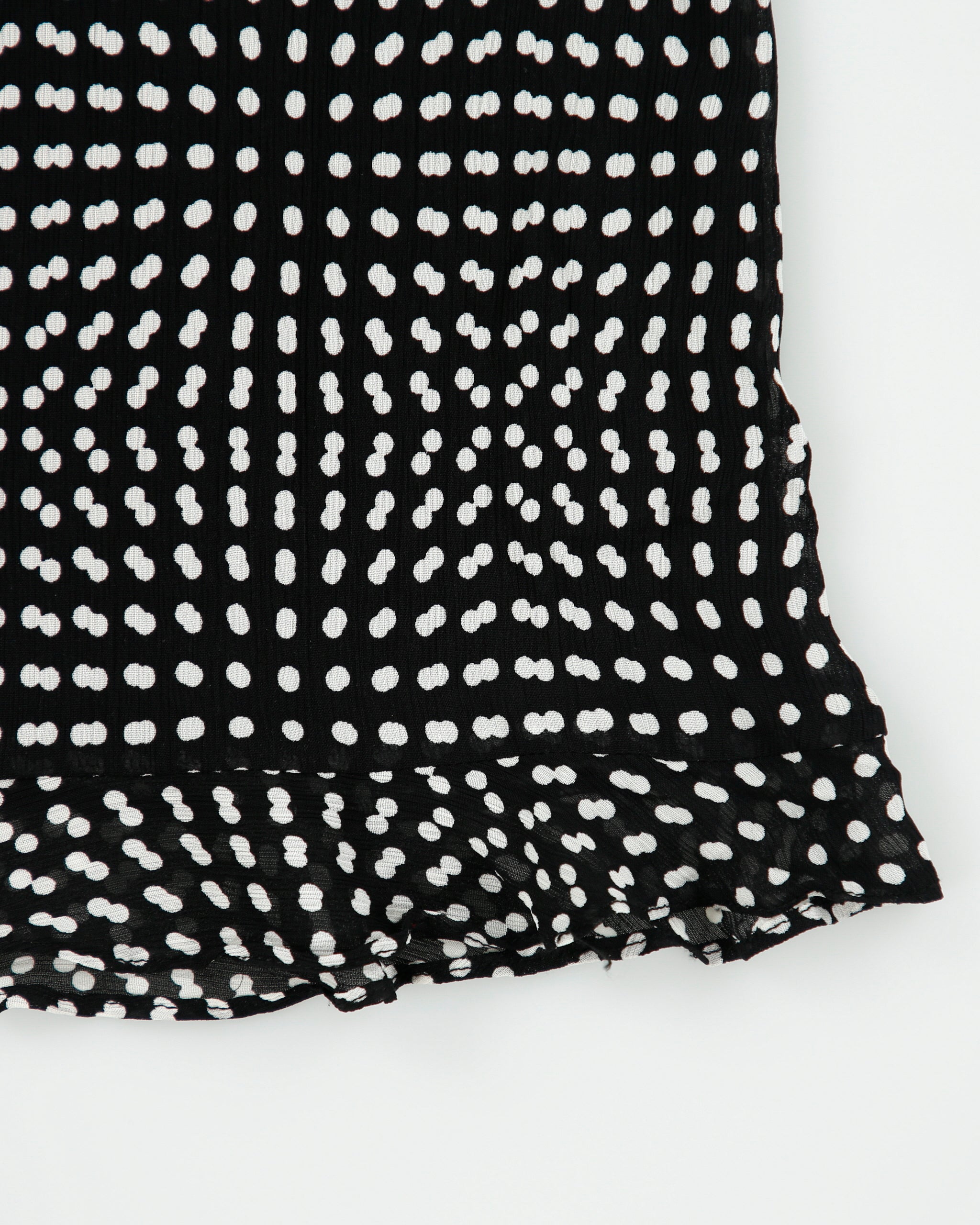 Vintage 2000s Jax Polka Dot Ruffle Hem Skirt - XS