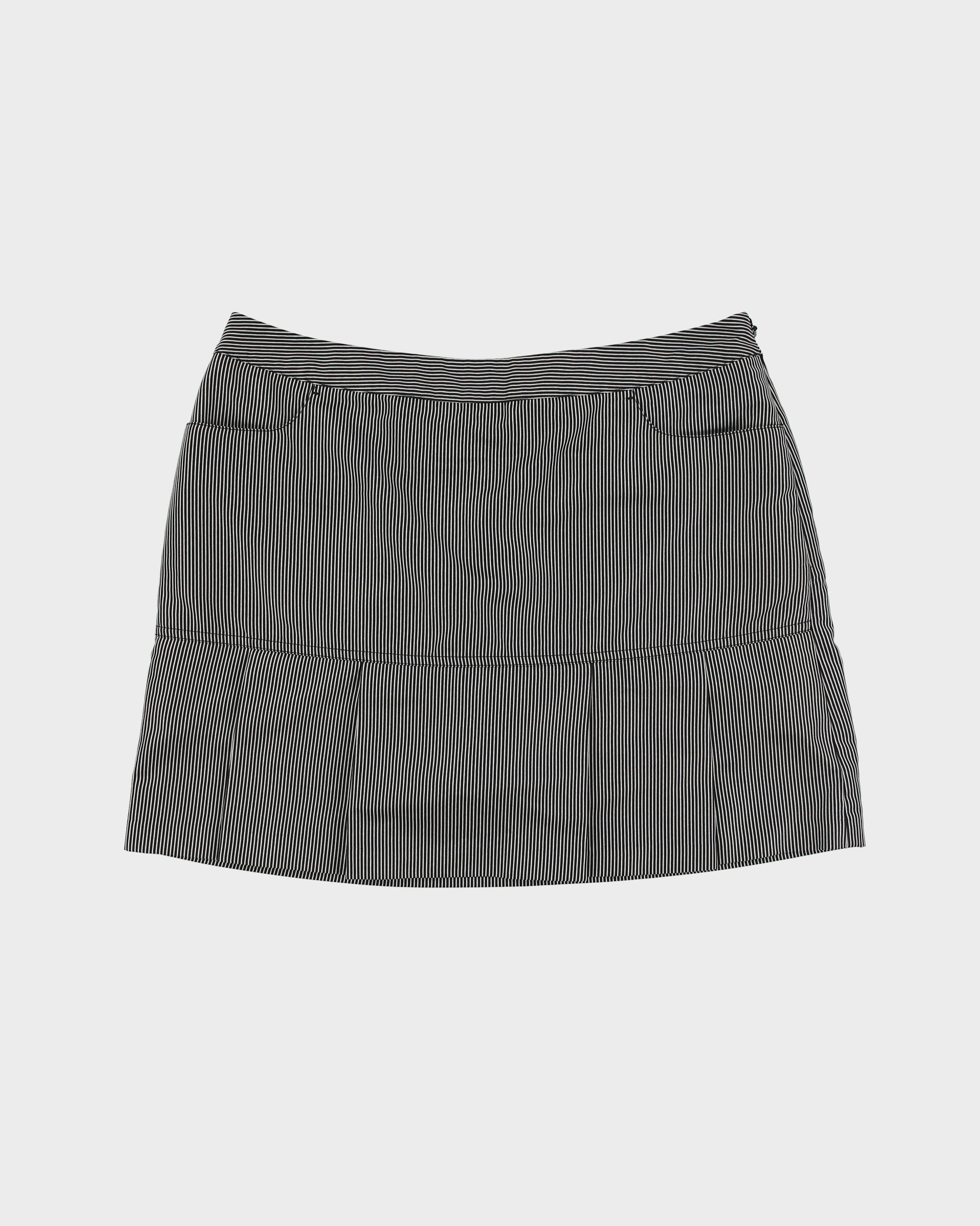 Vintage Y2K 00s Adidas Golf Striped Mini Skirt - M