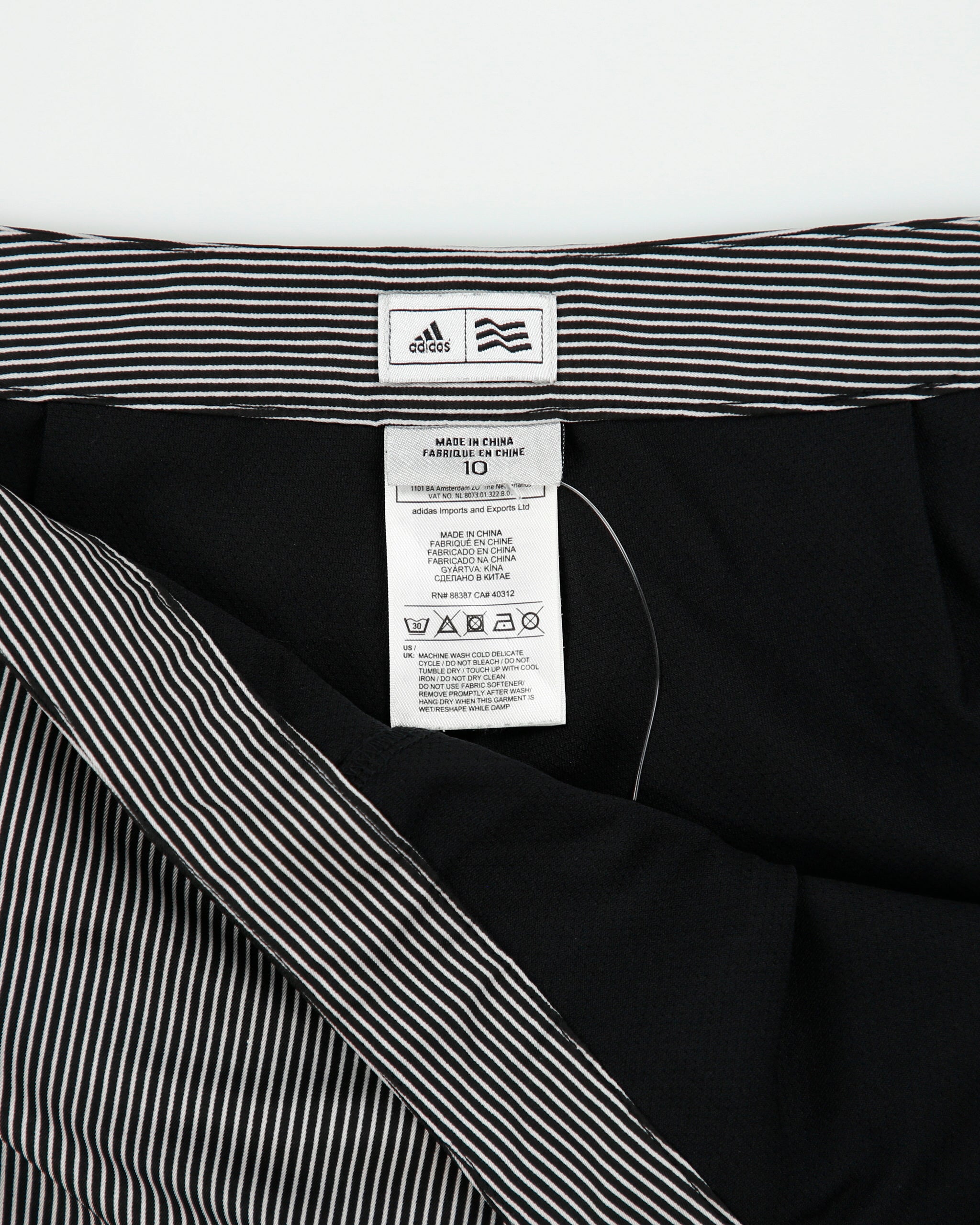 Vintage Y2K 00s Adidas Golf Striped Mini Skirt - M