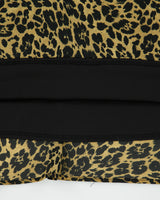 Vintage 1990s Cleo Leopard Print Button Detail Flowy Skirt - M