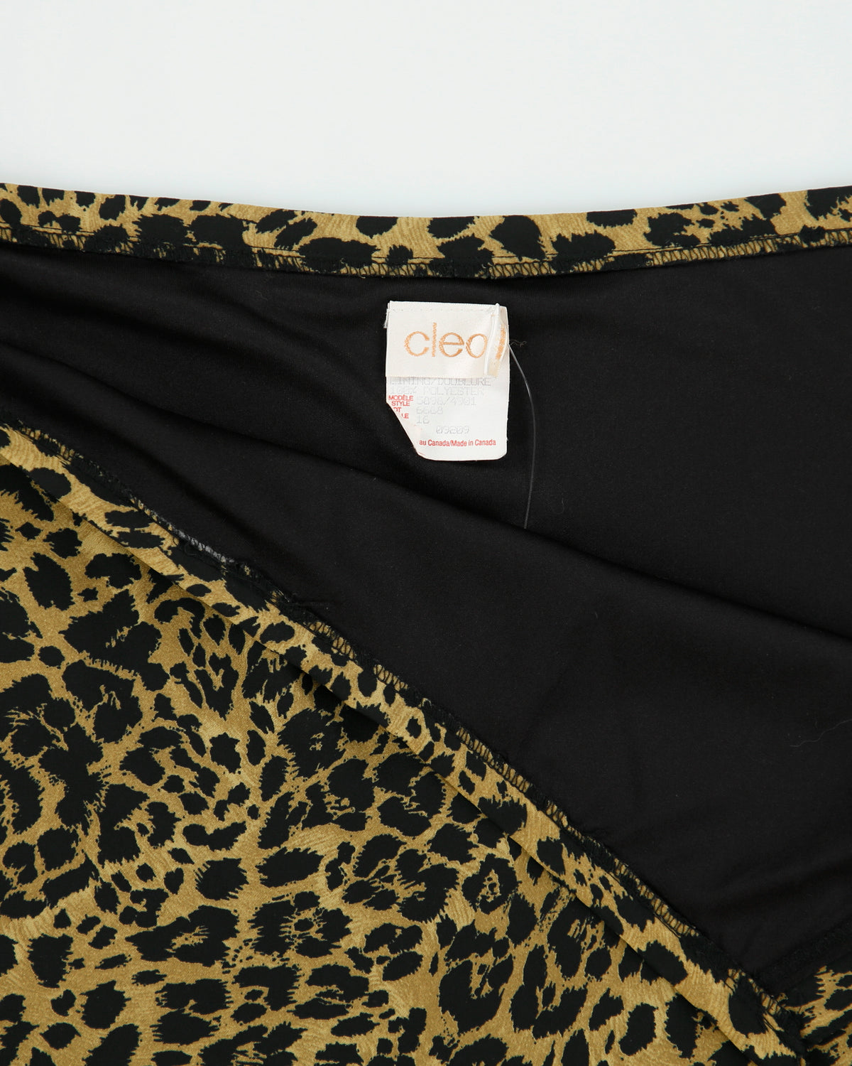 Vintage 1990s Cleo Leopard Print Button Detail Flowy Skirt - M
