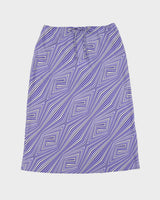 Vintage 1990s Dynamite Drawstring Waist Abstract Geometric Pattern Skirt - M