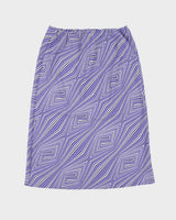 Vintage 1990s Dynamite Drawstring Waist Abstract Geometric Pattern Skirt - M