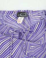 Vintage 1990s Dynamite Drawstring Waist Abstract Geometric Pattern Skirt - M
