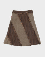 Vintage Y2K 00s Uttam London Wool Blend Patchwork Skirt - XS