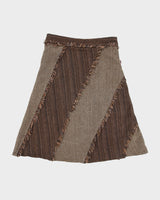 Vintage Y2K 00s Uttam London Wool Blend Patchwork Skirt - XS