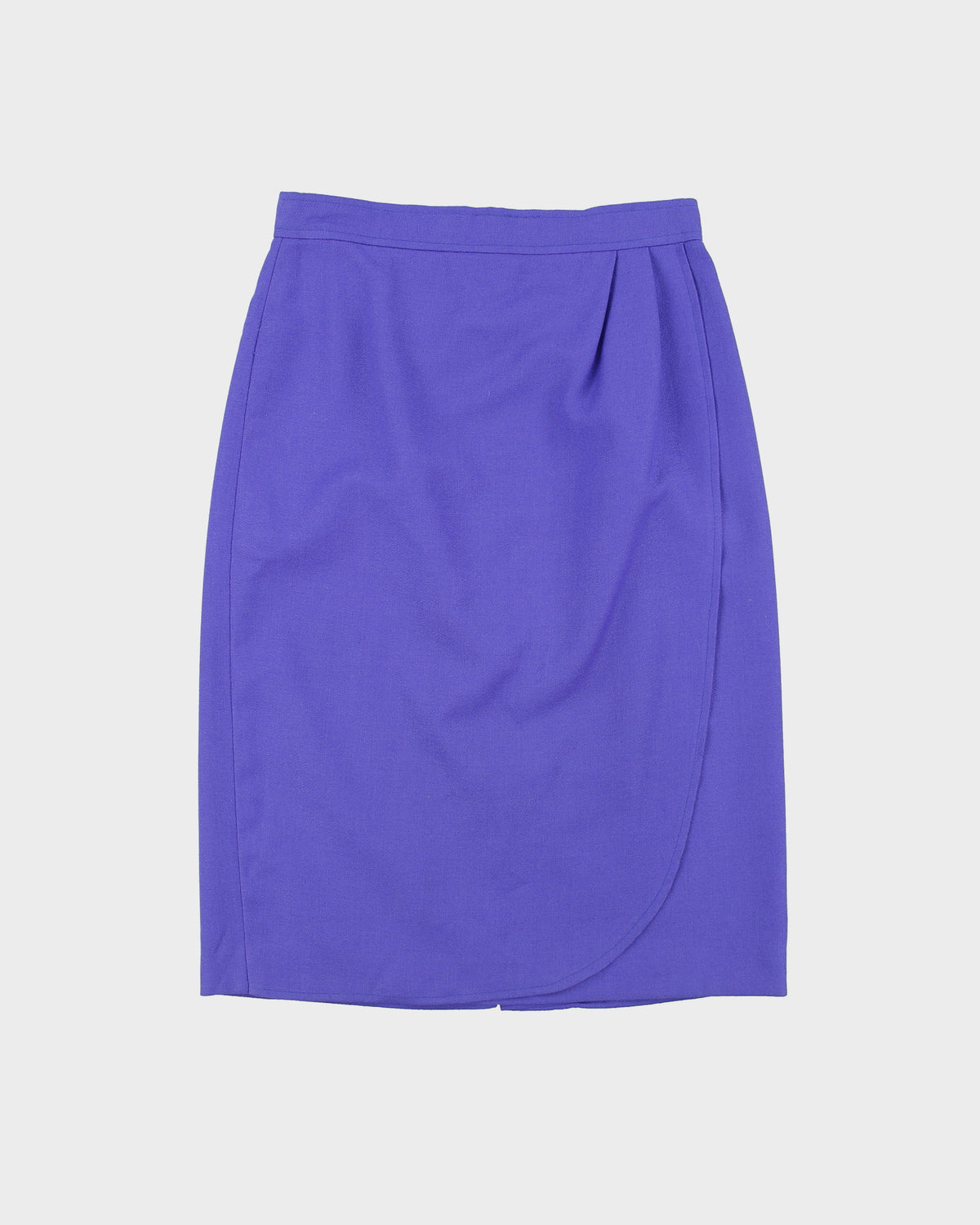 Vintage 1980s Breamar Wool Faux Wrap Lined Skirt - XS