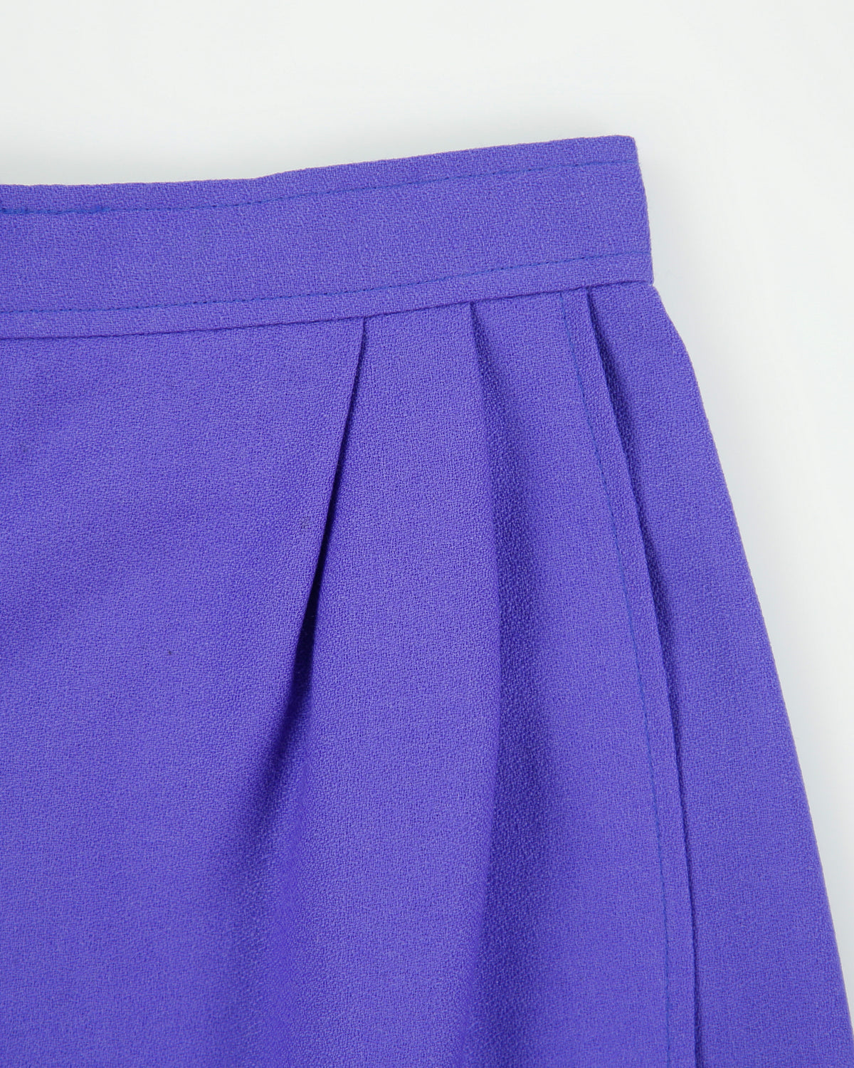 Vintage 1980s Breamar Wool Faux Wrap Lined Skirt - XS