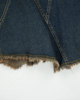 Vintage Y2K 00s Fossi Patchwork Raw Hem Denim Skirt - XXS