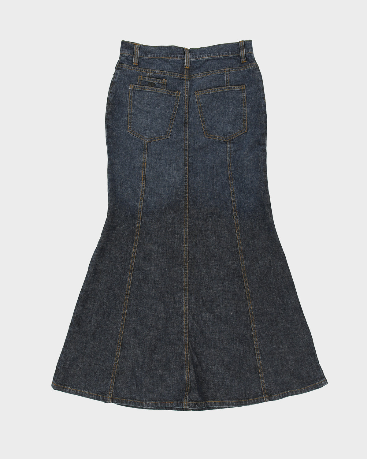 Vintage Y2K 00s Gasoline Flared Denim Maxi Skirt - XS