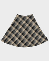 Vintage 1970s Sportswear By Casualaire Wool Blend Checked Skirt - XS