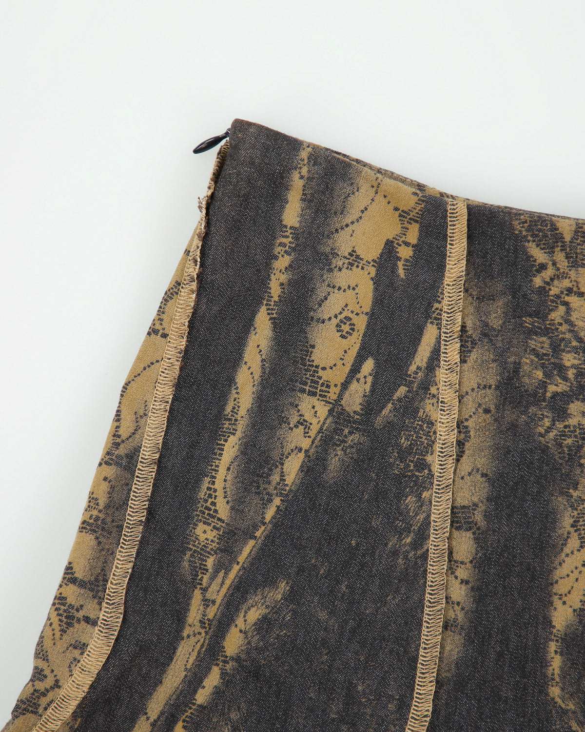Vintage Y2K 00s Vim Vim Lace Print Panelled A-line Skirt - XXS