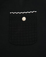 Sandro Scalloped Trim Knit A-line Mini Skirt - XS