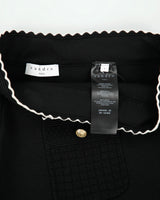 Sandro Scalloped Trim Knit A-line Mini Skirt - XS