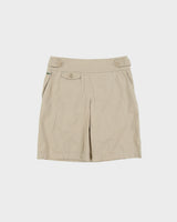 Vintage Y2K 00s Lacoste Khaki Pleated Canvas Multi-Pocket Mini Skirt - S