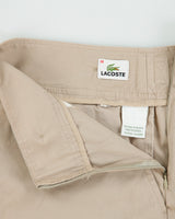 Vintage Y2K 00s Lacoste Khaki Pleated Canvas Multi-Pocket Mini Skirt - S