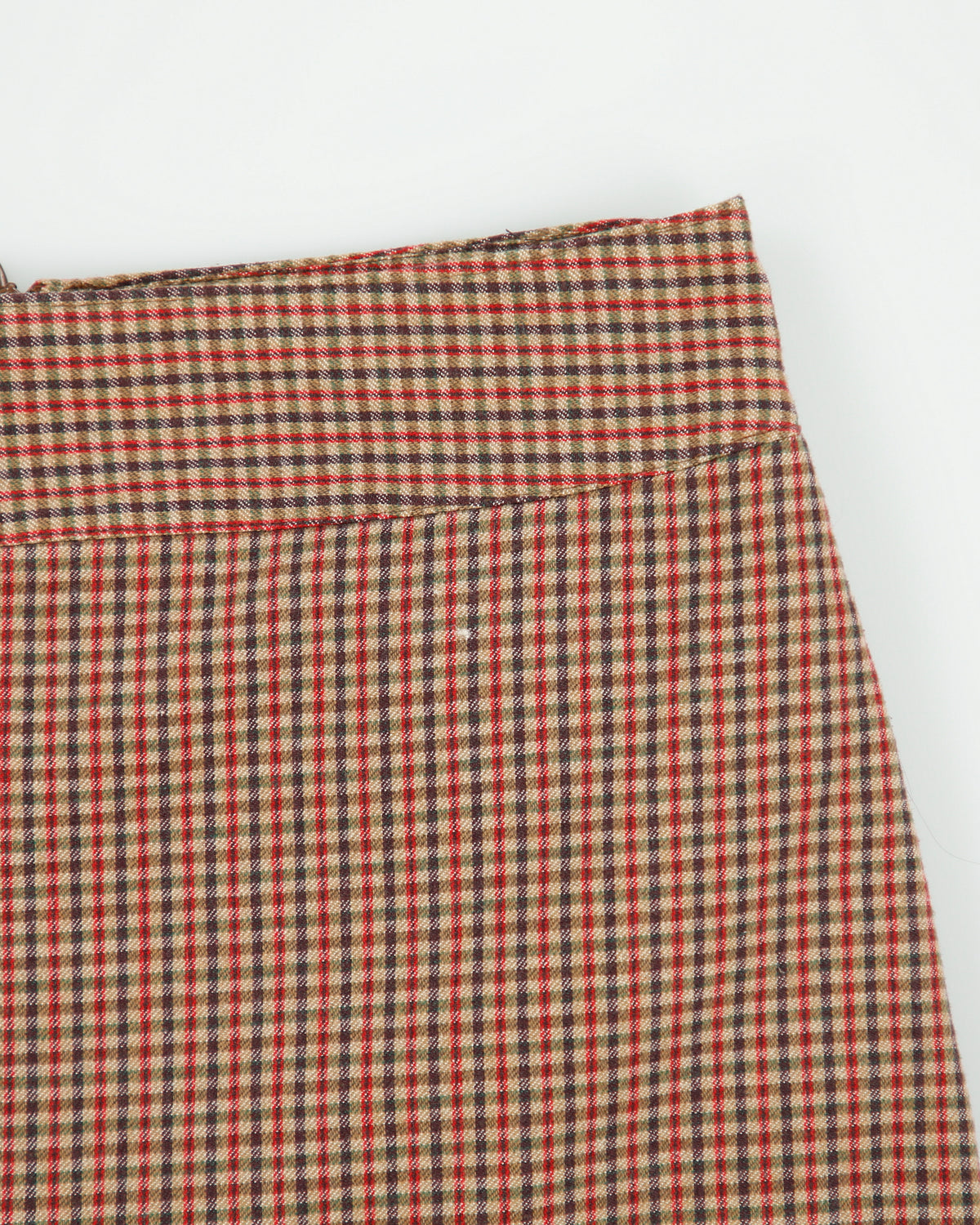 Vintage Y2K 00s Sasch Checked Flare Hem Skirt - XS