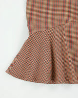 Vintage Y2K 00s Sasch Checked Flare Hem Skirt - XS