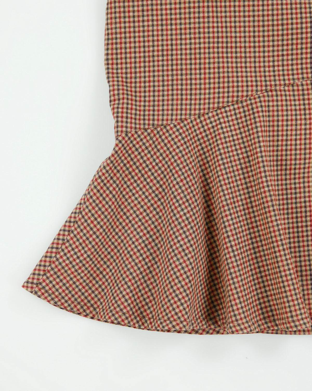 Vintage Y2K 00s Sasch Checked Flare Hem Skirt - XS