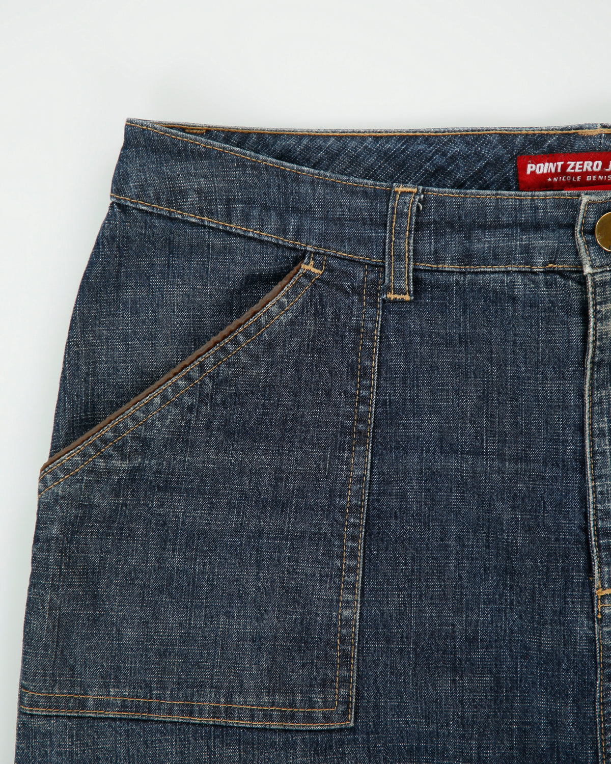Vintage Y2K 00s Point Zero Dark Wash Denim Maxi Skirt - M