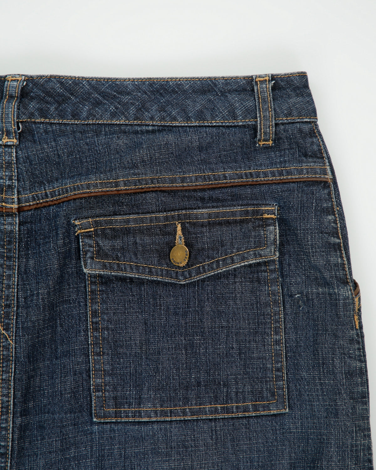 Vintage Y2K 00s Point Zero Dark Wash Denim Maxi Skirt - M