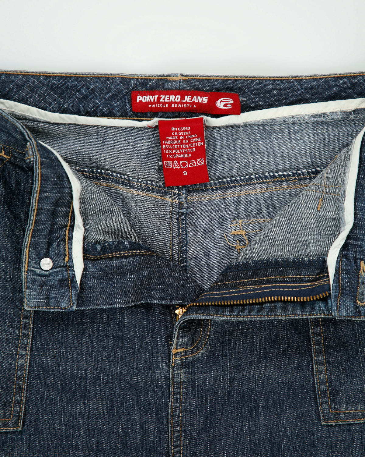 Vintage Y2K 00s Point Zero Dark Wash Denim Maxi Skirt - M