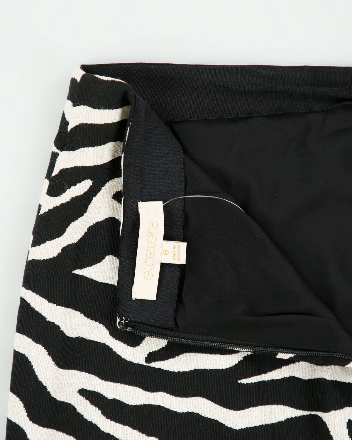 Vintage Y2K 00s Etcetera Zebra Print Pencil Skirt - S