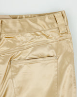 Vintage A/W 2009 Dolce &amp; Gabbana Gold Satin Pencil Skirt - S