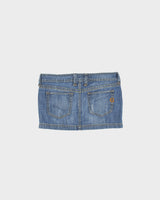 Vintage Y2K 00s Guess Jeans Double Side Zip Denim Mini Skirt - S