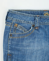 Vintage Y2K 00s Guess Jeans Double Side Zip Denim Mini Skirt - S