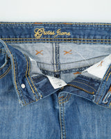 Vintage Y2K 00s Guess Jeans Double Side Zip Denim Mini Skirt - S