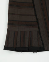 Vintage Y2K 00s Lesey Collection Wool &amp; Silk Blend Stripe Skirt - XS