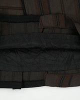 Vintage Y2K 00s Lesey Collection Wool &amp; Silk Blend Stripe Skirt - XS