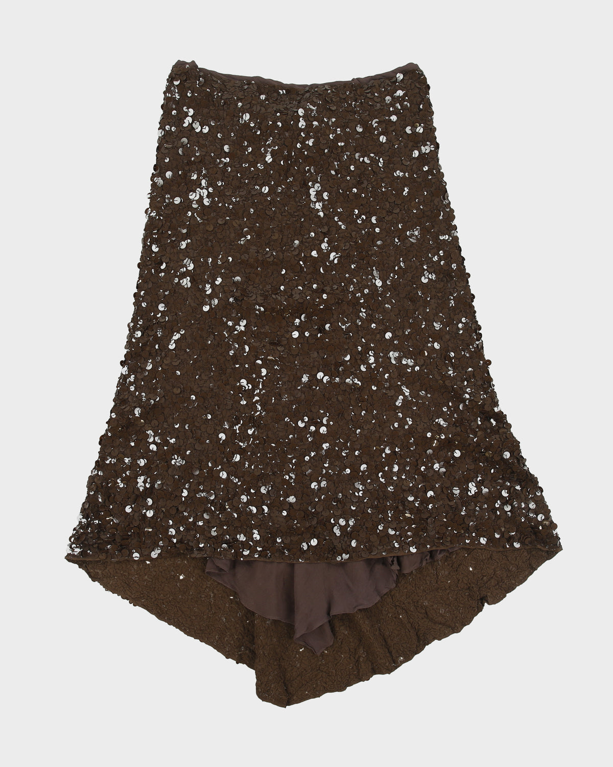 Vintage Y2K 00s Maliparmi Full Sequin Asymmetric Hem Skirt - S