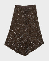Vintage Y2K 00s Maliparmi Full Sequin Asymmetric Hem Skirt - S