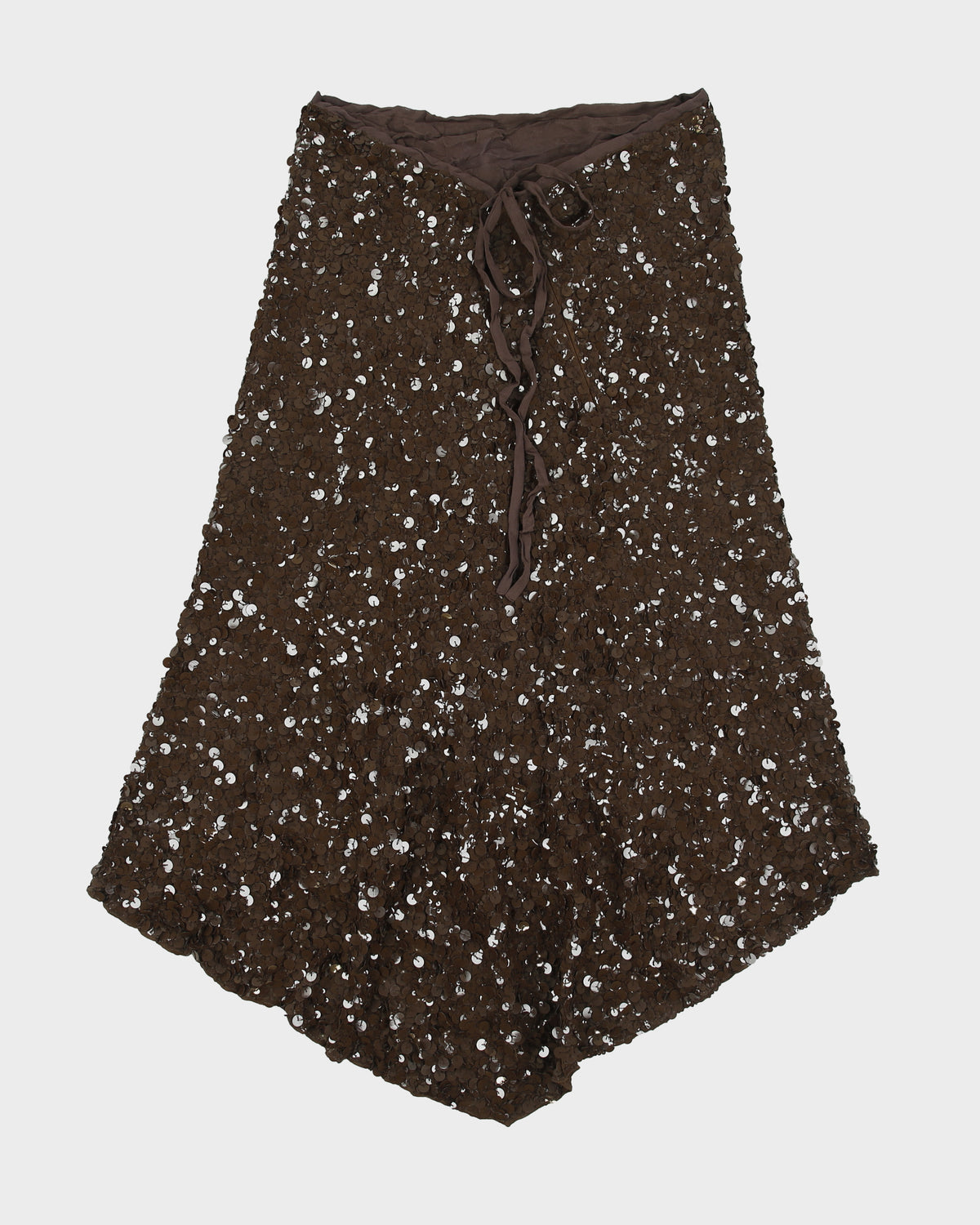 Vintage Y2K 00s Maliparmi Full Sequin Asymmetric Hem Skirt - S
