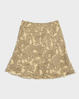 Vintage 1990s Ralph Lauren Silk Paisley Pattern Flowy Skirt - S