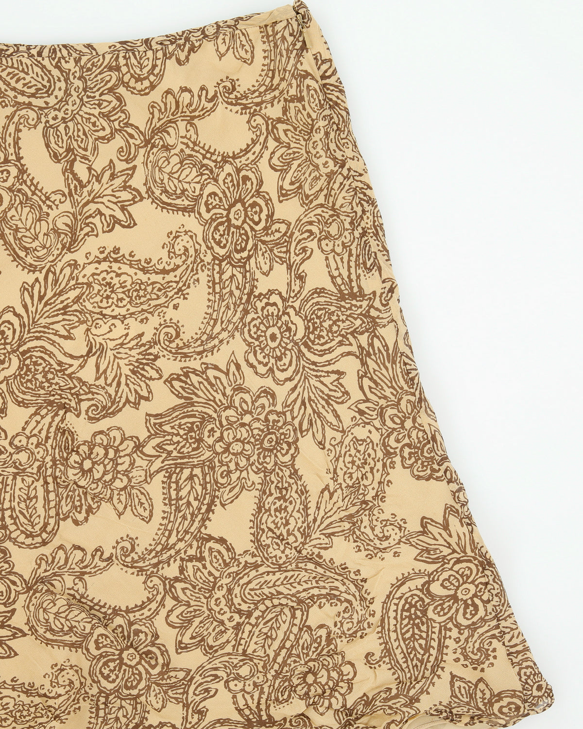 Vintage 1990s Ralph Lauren Silk Paisley Pattern Flowy Skirt - S