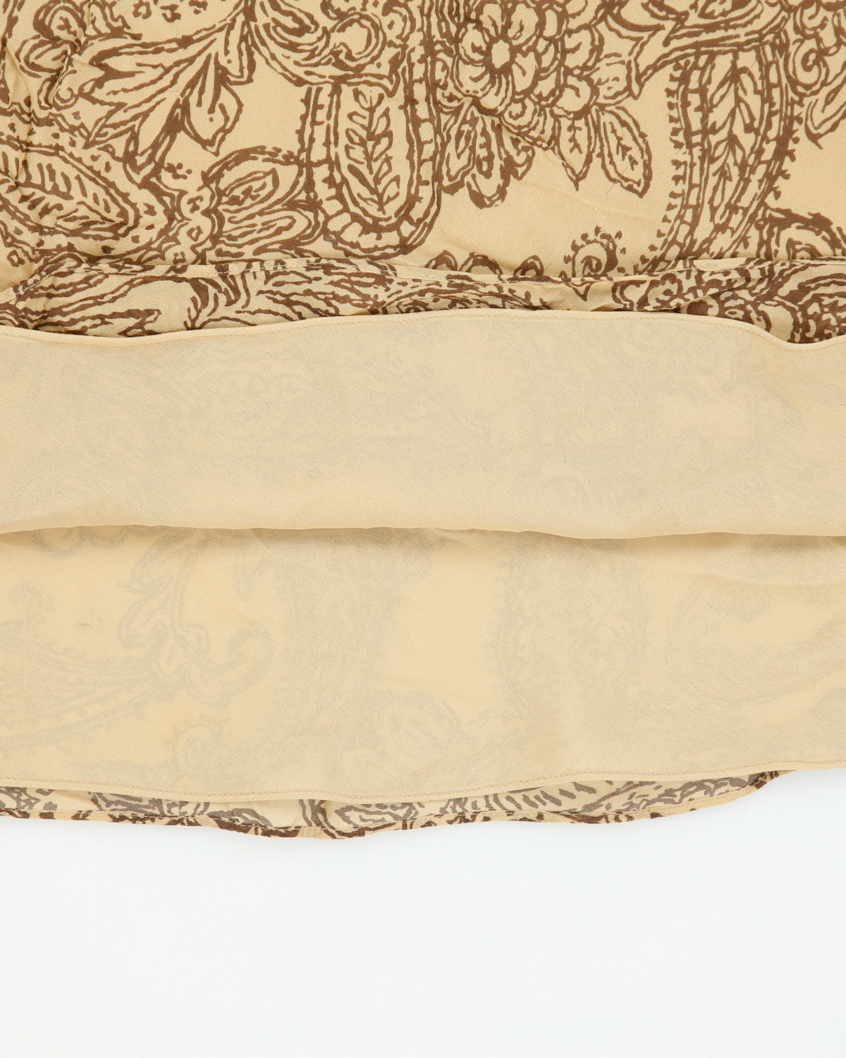 Vintage 1990s Ralph Lauren Silk Paisley Pattern Flowy Skirt - S