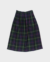 Vintage 1990s Charter Club Wool Checked Skirt - XS