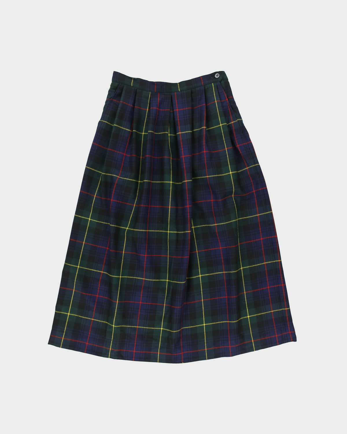 Vintage 1990s Charter Club Wool Checked Skirt - XS