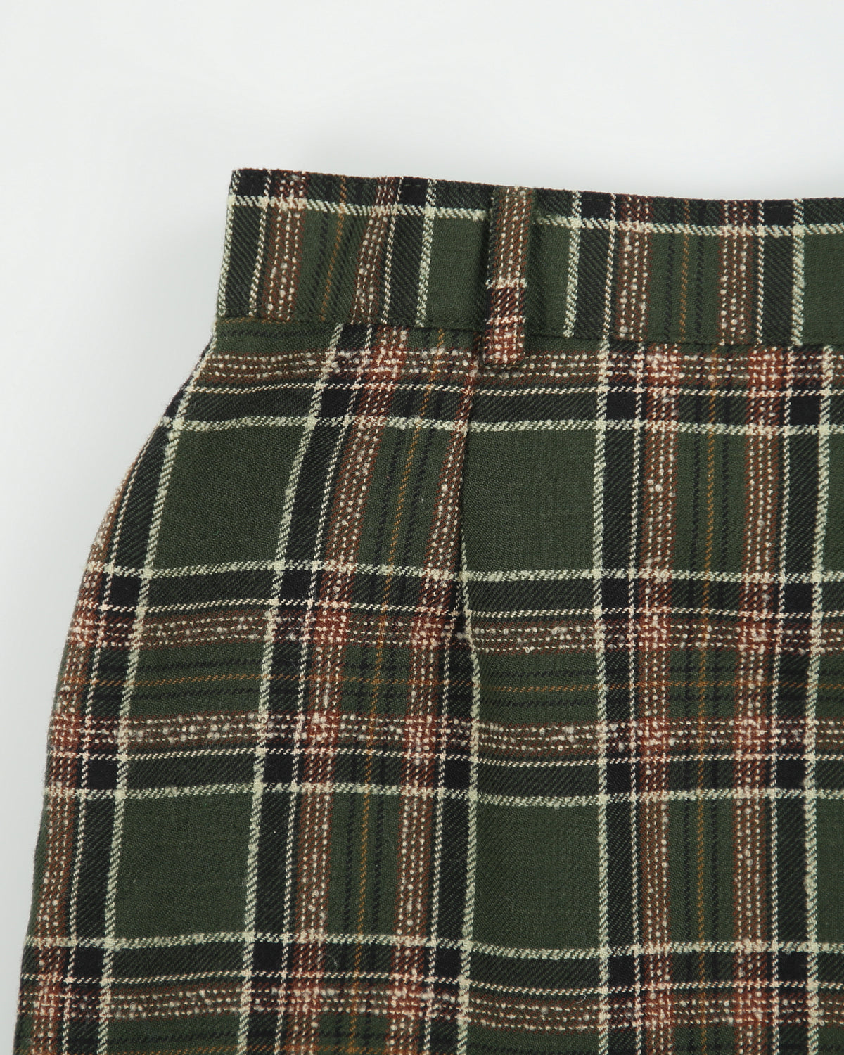 Vintage 1980s Lucia Wool Blend Checked Pencil Skirt - XS