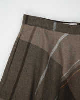 Vintage 1980s Bagatelle Wool &amp; Silk Blend Checked Circle Skirt - XS
