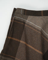 Vintage 1980s Bagatelle Wool &amp; Silk Blend Checked Circle Skirt - XS